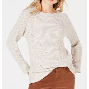 Style & Co Women’s Hammock Heather Pointelle Sweater Petite Small